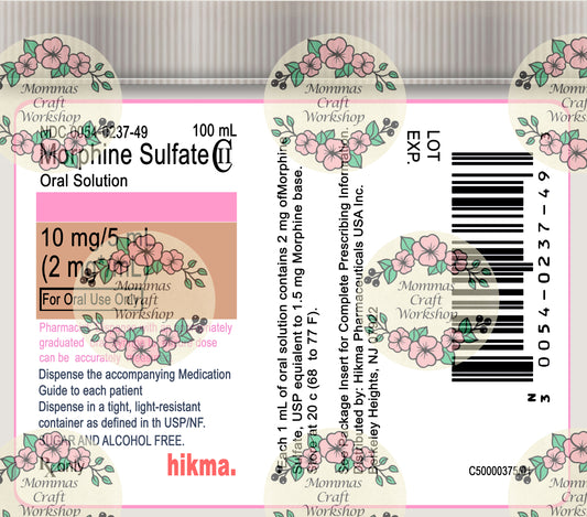 Novelty Morphine Pill Bottle Tumbler Wrap Design